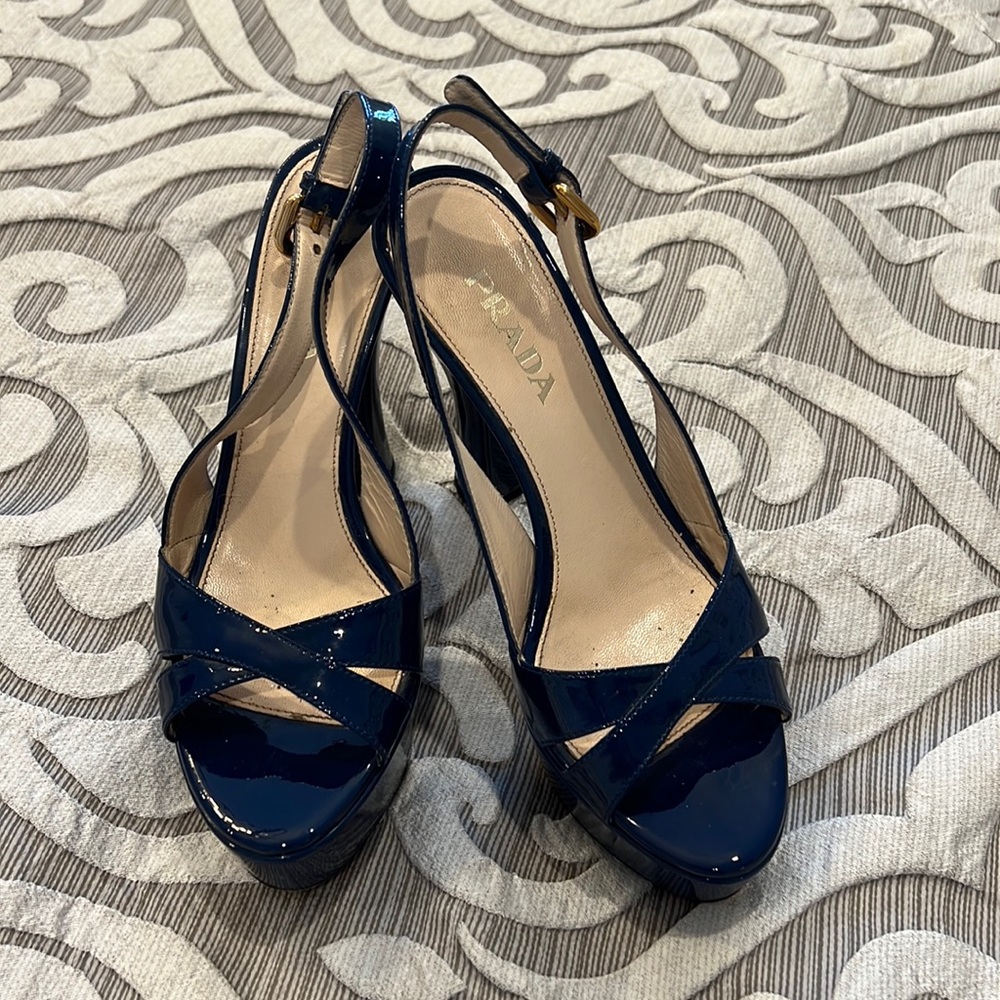 Prada Rounded Heal Slingbacks